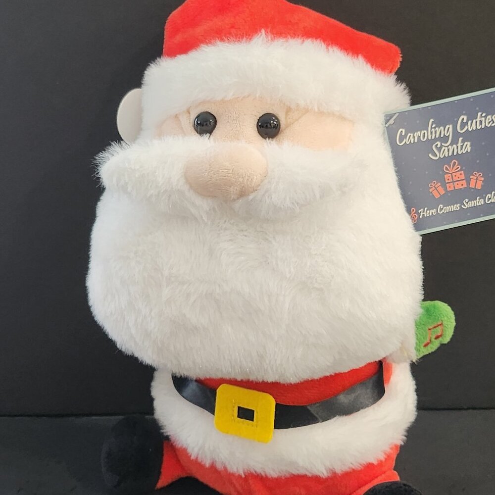 Cuddle Barn, Caroling Cutie's Santa Claus Plush Christmas Decoration Gift